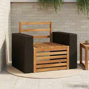 vidaXL Canapea Medie pentru Exterior natural imagine