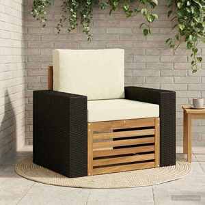 vidaXL Canapea Medie pentru Exterior natural imagine