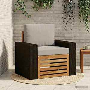 vidaXL Canapea Medie pentru Exterior natural imagine