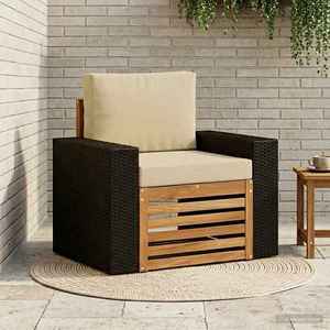 vidaXL Canapea Medie pentru Exterior natural imagine