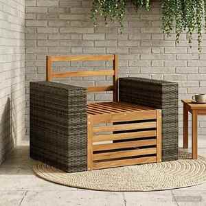 vidaXL Canapea Medie pentru Exterior natural imagine