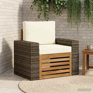 vidaXL Canapea Medie pentru Exterior natural imagine