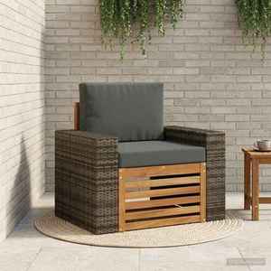 vidaXL Canapea Medie pentru Exterior Lemn Solid de Acacia natural imagine