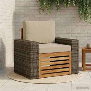vidaXL Canapea Medie pentru Exterior Lemn Solid de Acacia natural imagine