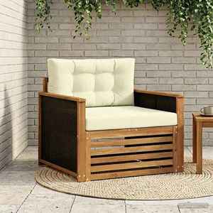 vidaXL Canapea Medie pentru Exterior Lemn Solid de Acacia natural imagine