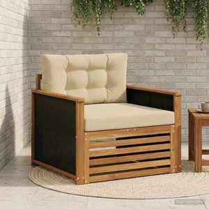vidaXL Canapea Medie pentru Exterior Lemn Solid de Acacia natural imagine