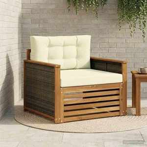 vidaXL Canapea Medie pentru Exterior Lemn Solid de Acacia natural imagine
