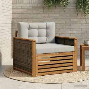 vidaXL Canapea Medie pentru Exterior Lemn Solid de Acacia natural imagine