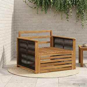 vidaXL Canapea Medie pentru Exterior natural imagine