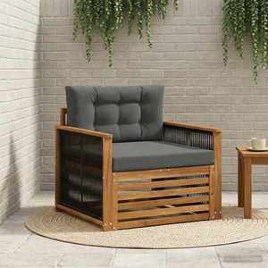 vidaXL Canapea Medie pentru Exterior natural imagine