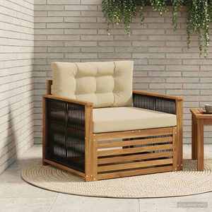 vidaXL Canapea Medie pentru Exterior natural imagine