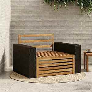 vidaXL Canapea Medie pentru Exterior natural imagine