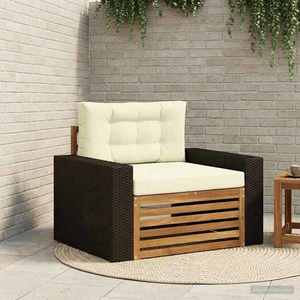 vidaXL Canapea Medie pentru Exterior Lemn Solid de Acacia natural imagine