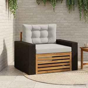 vidaXL Canapea Medie pentru Exterior natural imagine