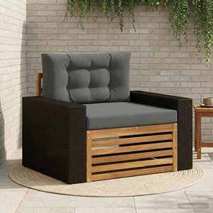 vidaXL Canapea Medie pentru Exterior Lemn Solid de Acacia natural imagine