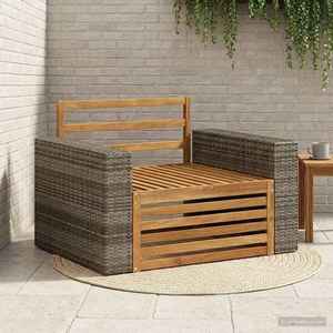 vidaXL Canapea Medie pentru Exterior natural imagine