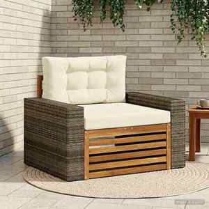 vidaXL Canapea Medie pentru Exterior Lemn Solid de Acacia natural imagine