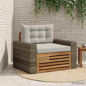vidaXL Canapea Medie pentru Exterior natural imagine