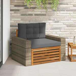 vidaXL Canapea Medie pentru Exterior Lemn Solid de Acacia natural imagine