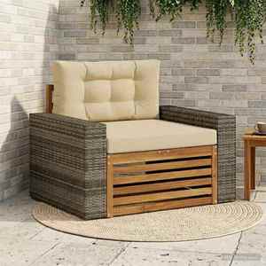 vidaXL Canapea Medie pentru Exterior Lemn Solid de Acacia natural imagine