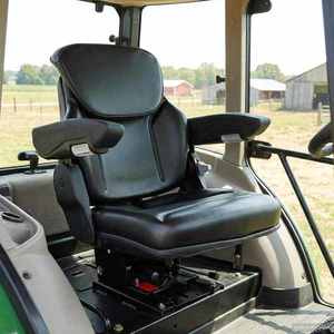 vidaXL Scaun de tractor cu suspensie Negru 60 x 58 x 72 cm Oțel și PVC imagine