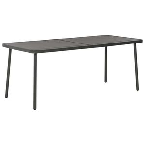 vidaXL Masă de grădină gri închis 180x83x72 cm oțel imagine