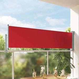 vidaXL Copertină laterală retractabilă de terasă, roșu, 80 x 300 cm imagine