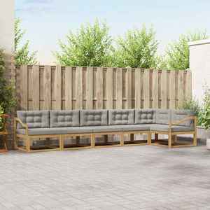 vidaXL Set de canapele de exterior 4 pcs Alb și gri deschis Poliester imagine