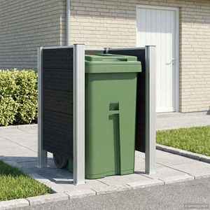 vidaXL Împrejmuire pentru Coș de Gunoi Gri 85 x 85 x 115 cm imagine