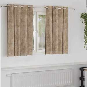 vidaXL Cortine din catifea 2 pcs Șampanie 140 x 140 cm Catifea imagine