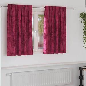 vidaXL Cortine din catifea cu perdele 2 pcs bordo 140 x 140 cm Catifea imagine