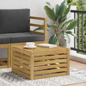vidaXL Masă de exterior Lemn Solid de Acacia Alb 59 x 59 x 37 cm imagine
