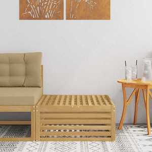 vidaXL Taburet pentru exterior Lemn Solid de Acacia Alb imagine