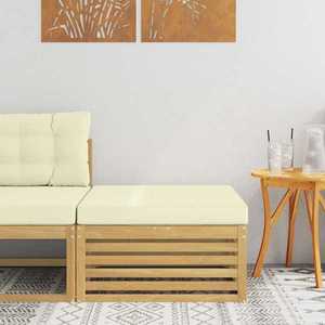 vidaXL Taburet pentru exterior Lemn Solid de Acacia Alb imagine