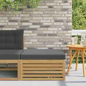vidaXL Taburet pentru exterior Lemn Solid de Acacia Alb imagine
