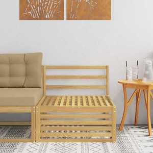 vidaXL Canapea Medie pentru Exterior Lemn Solid de Acacia Alb imagine