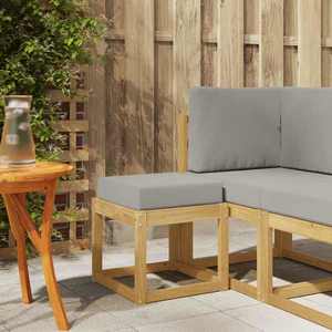 vidaXL Bancă de exterior Alb 43 x 43 x 45 cm Lemn Solid de Acacia imagine