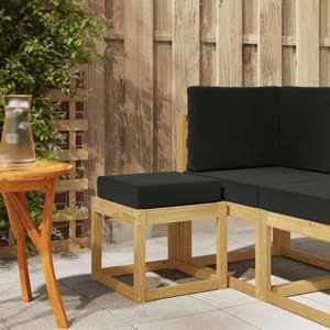 vidaXL Bancă de exterior Alb 43 x 43 x 45 cm Lemn Solid de Acacia imagine
