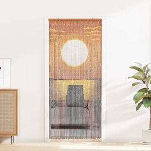 vidaXL Cortină pentru ușa de insecte multicolor 200 x 90 cm Bambus imagine