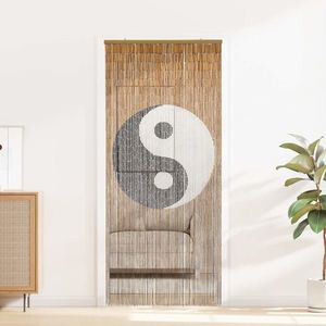 vidaXL Cortină pentru ușa de insecte multicolor 200 x 100 cm Bambus imagine
