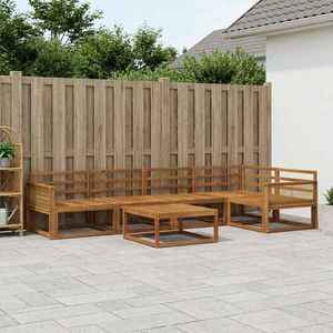 vidaXL Set de canapele de exterior 6 pcs natural Lemn Solid de Acacia imagine