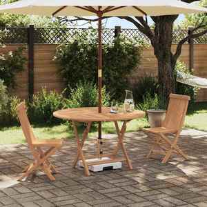 vidaXL Set Bistro de Grădină 3 pcs natural Lemn solid de tec imagine