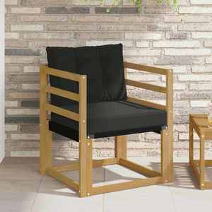 vidaXL Canapea de exterior Lemn solid de Acacia și Textilene Alb imagine