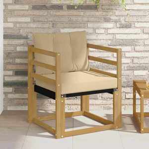 vidaXL Canapea de exterior Lemn solid de Acacia și Textilene Alb imagine