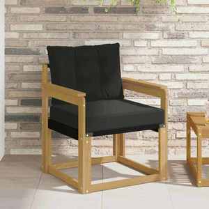 vidaXL Canapea de exterior Lemn solid de Acacia și Textilene Alb imagine
