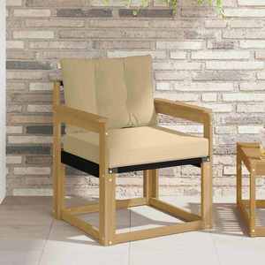 vidaXL Canapea de exterior Lemn solid de Acacia și Textilene Alb imagine