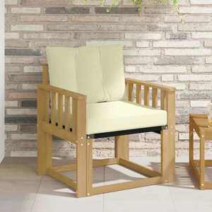vidaXL Canapea de exterior Lemn solid de Acacia și Textilene Alb imagine