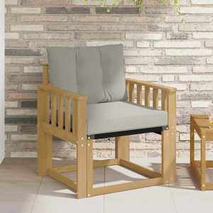 vidaXL Canapea de exterior Lemn solid de Acacia și Textilene Alb imagine