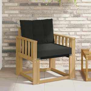 vidaXL Canapea de exterior Lemn solid de Acacia și Textilene Alb imagine