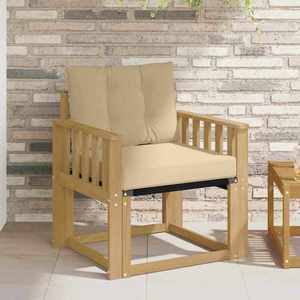 vidaXL Canapea de exterior Lemn solid de Acacia și Textilene Alb imagine